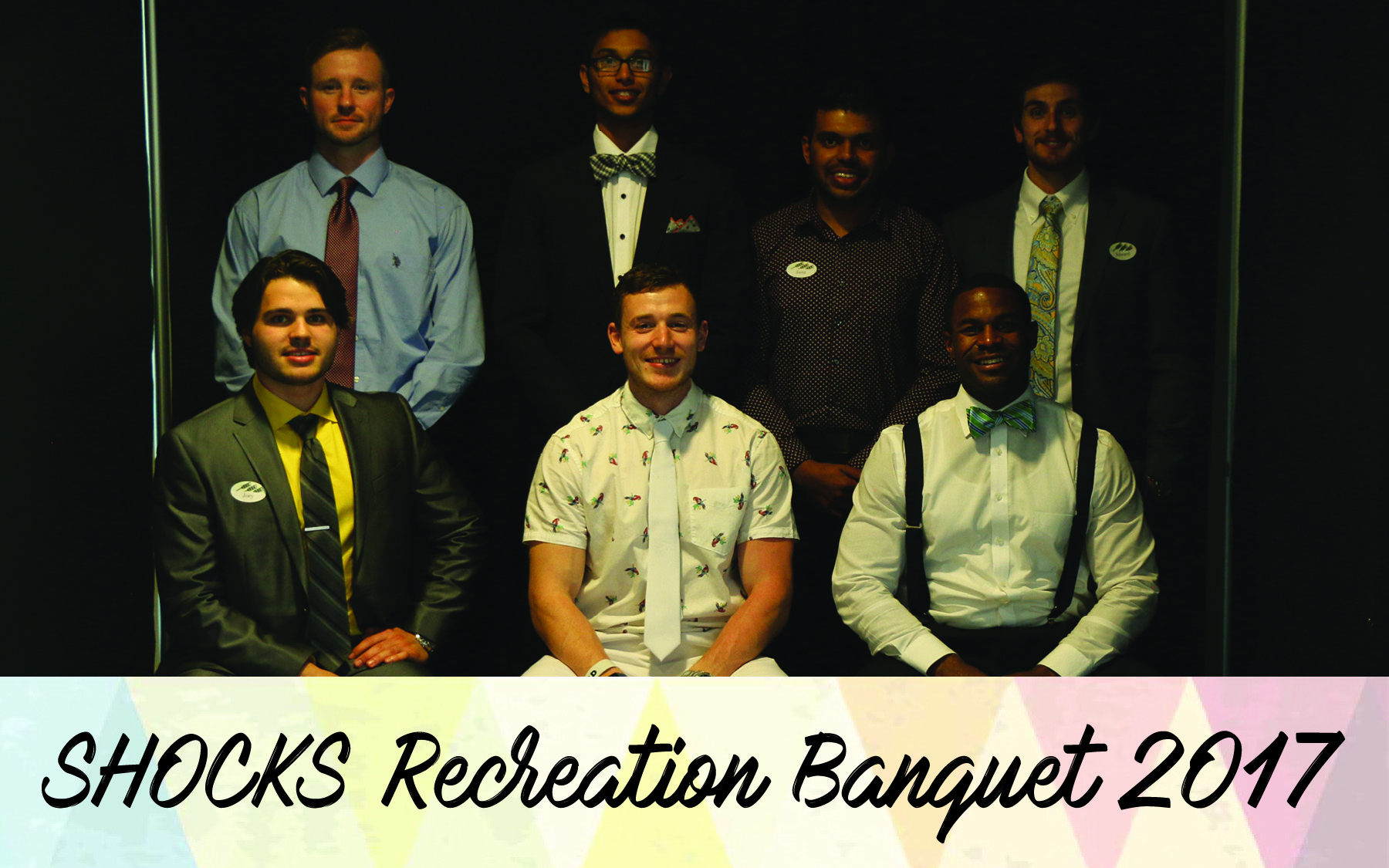 Seven men at SHOCKS Recreation Banquet 2017