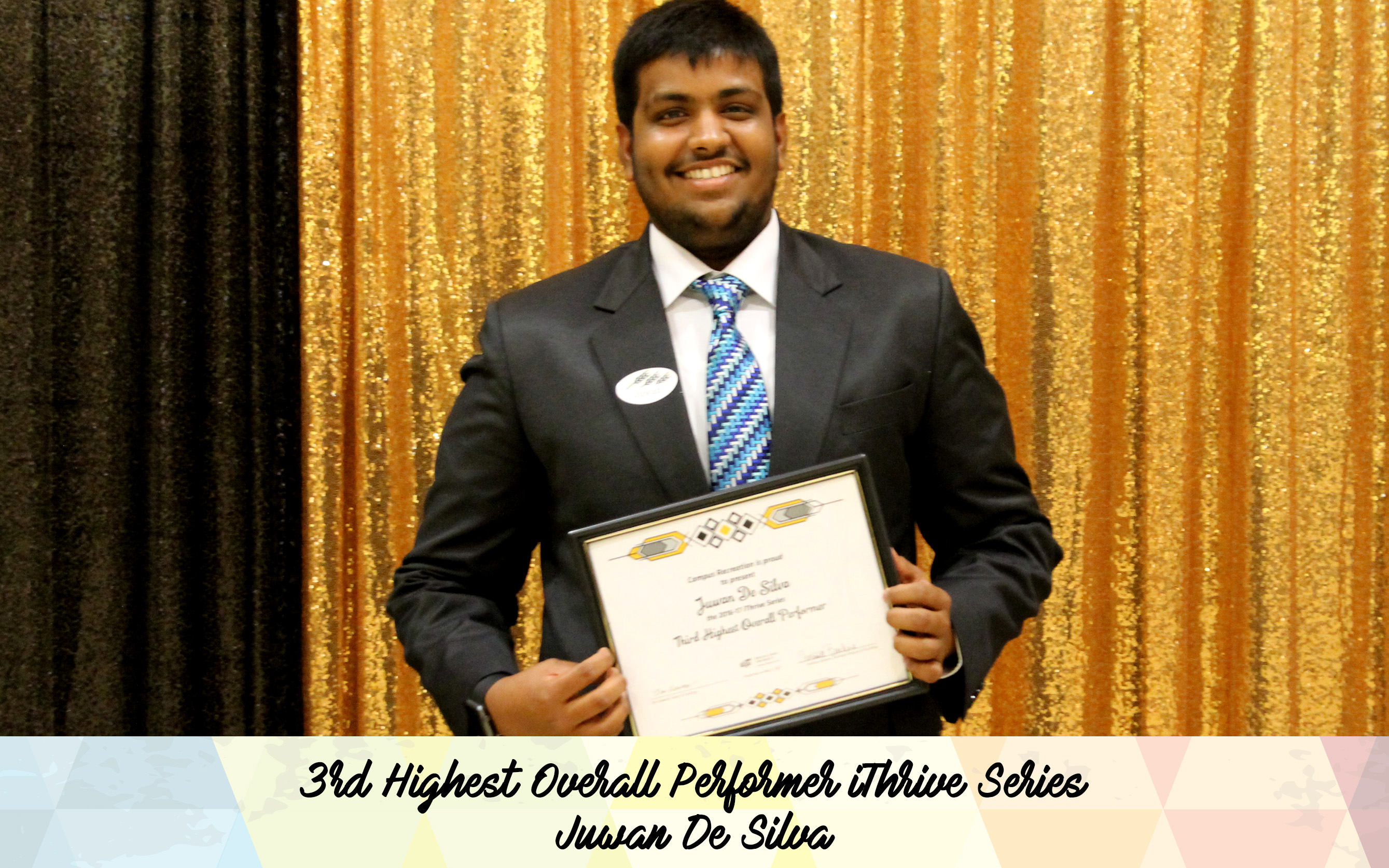 3rd Highest Overall Performer iThrive Series Juwan De Silva