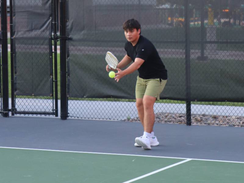 Wichita State Student playing pickleball