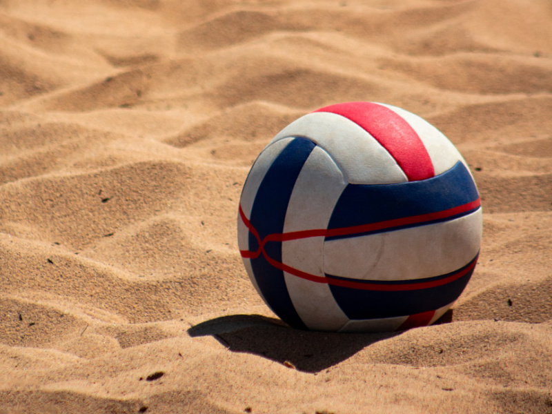 volleyball in the sand