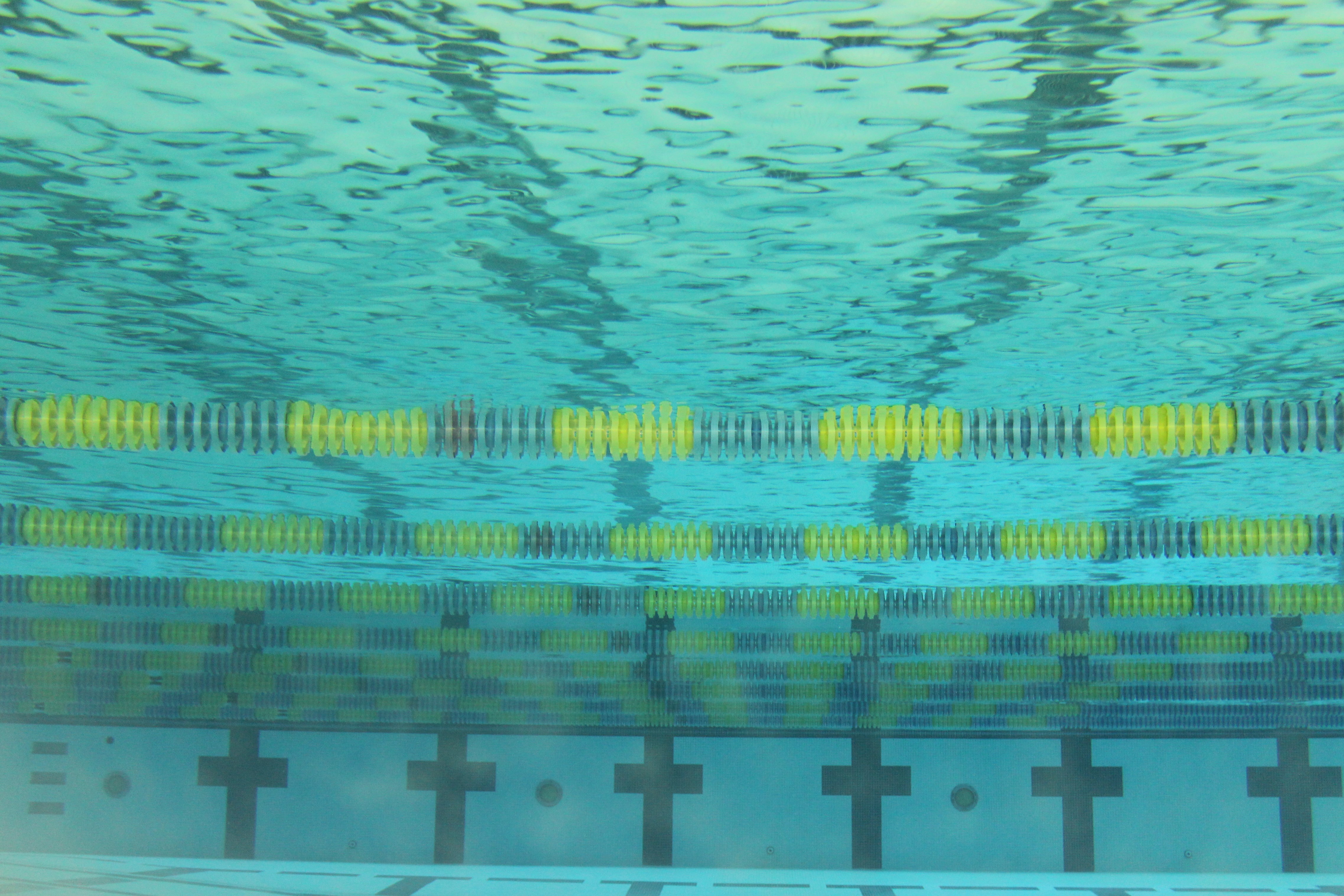 under the water in a pool