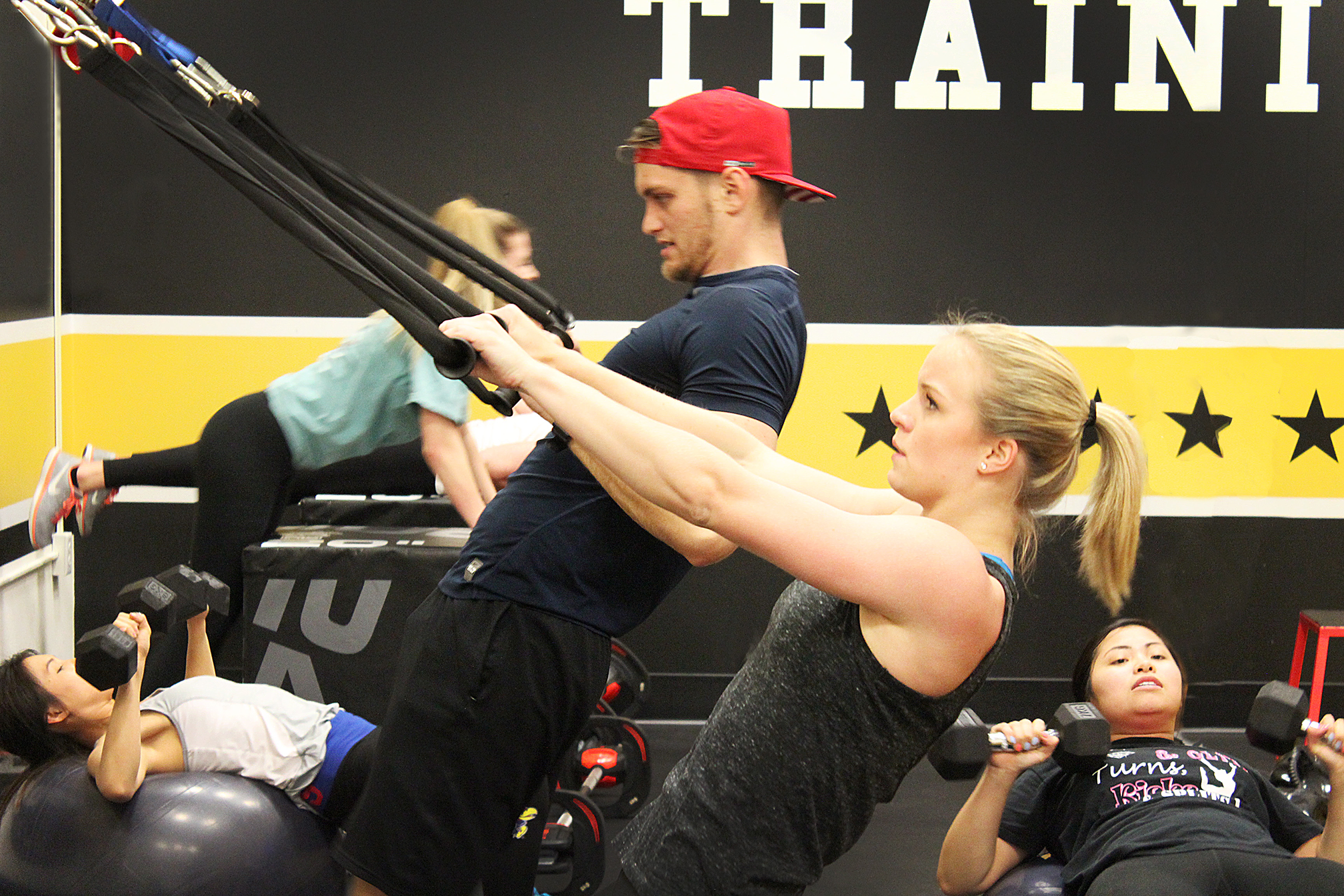 people doing F45 in the F45 studio they are working very hard!!!!