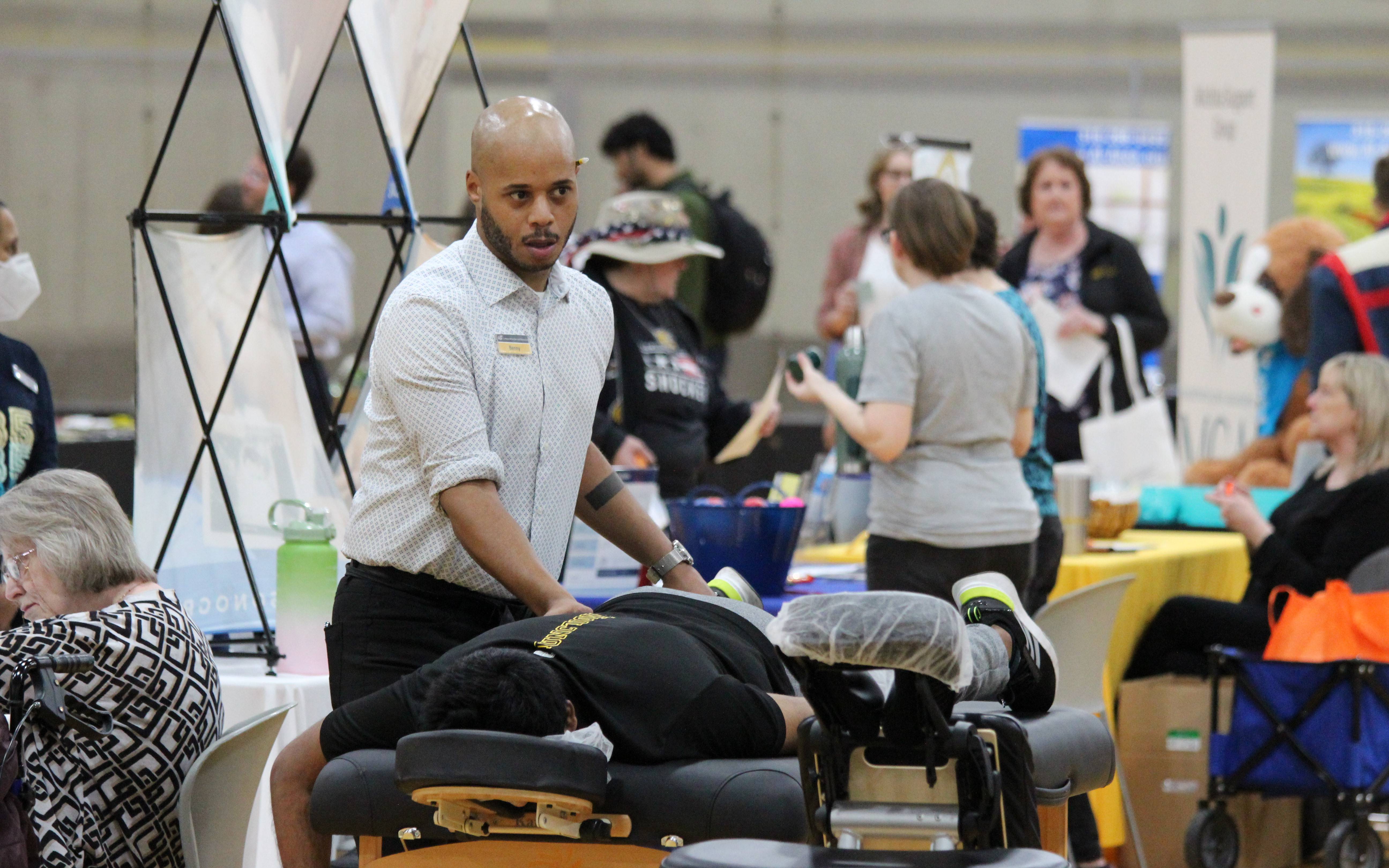 wellness expo massage table