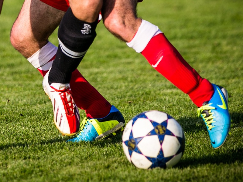 Soccer ball in play