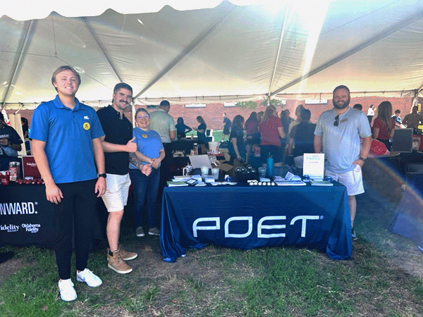 Bushnell at POET's Booth for the Root Beer Kegger