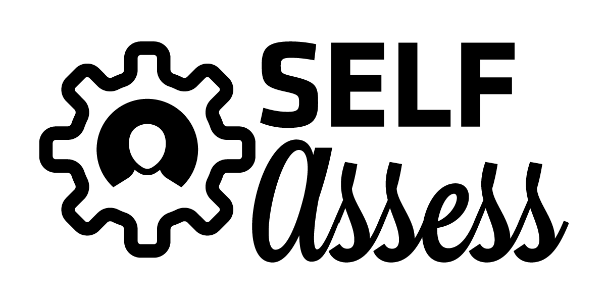 Image of a gear icon with the words "Self Assess"