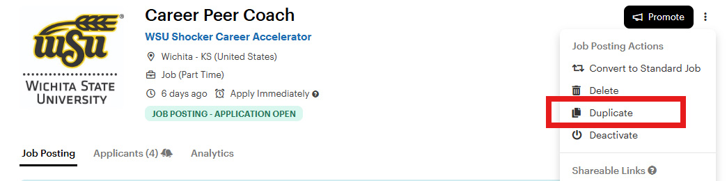 Duplicate Job
