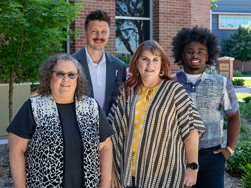 Image four Employer Relations team members, Brian Austin, Lori Godderz, Julie Sanders, and Jordan Bolden.