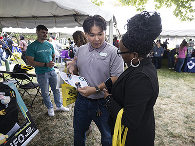 Employer taking with student