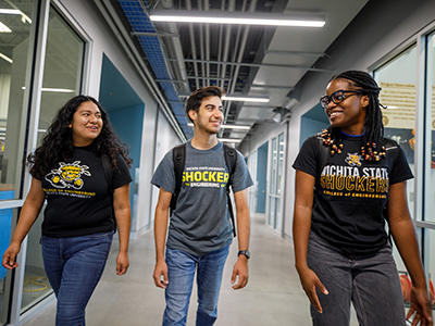 Students walking in John Bardo Center