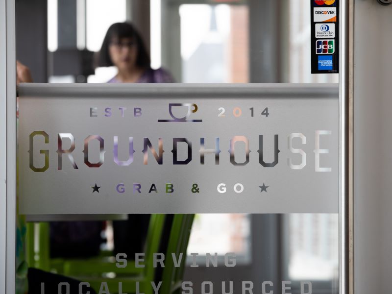 groundhouse glass sign