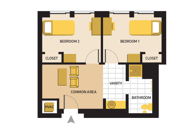 2 bed private