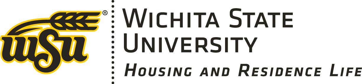 Black and Yellow Housing and Residence Life Logo