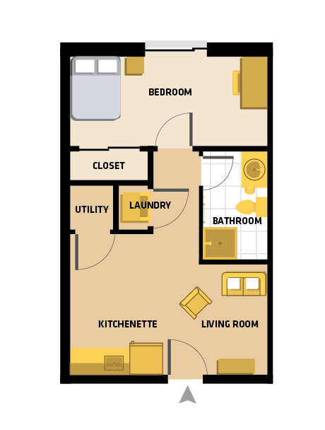 1 bedroom 1 bath suite