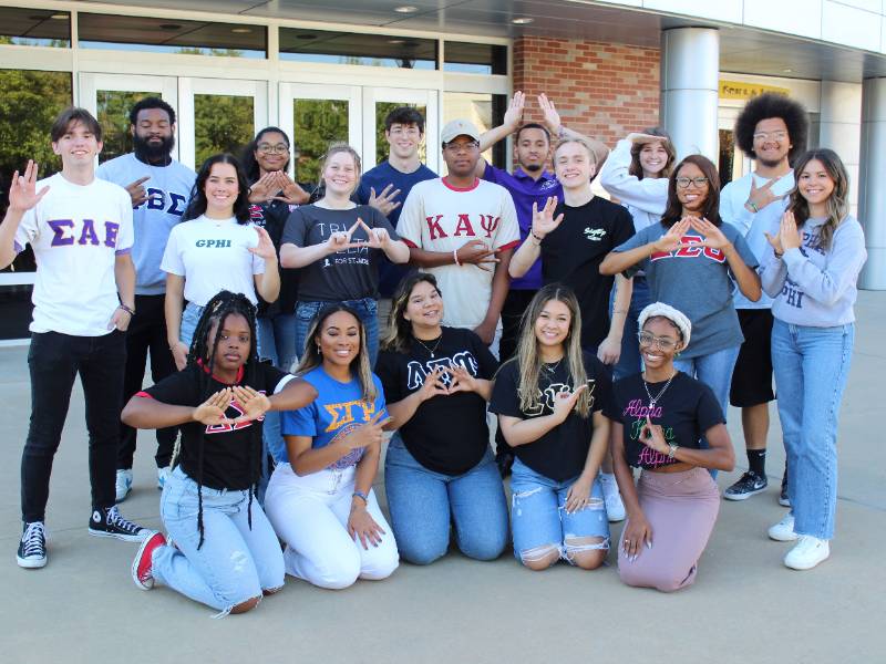 Members of the fraternity and sorority life community