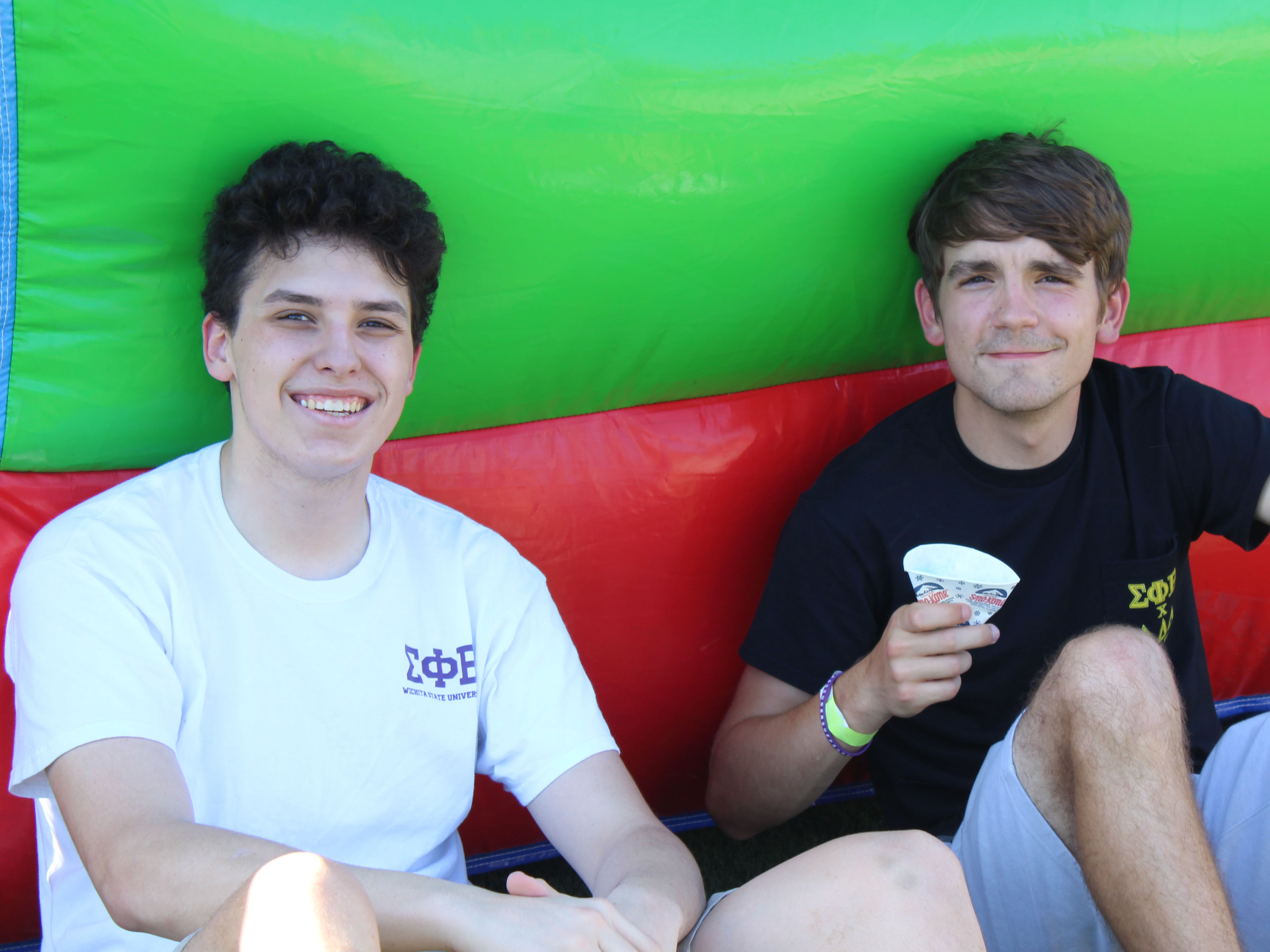 Students attending Greek Carnival