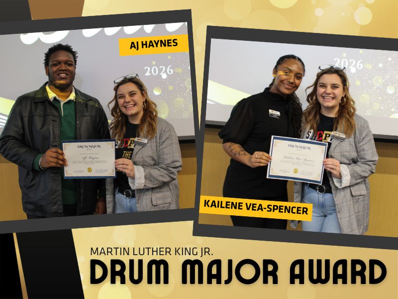 Martin Luther King Jr. Drum Major Award. AJ Haynes & Kailene Vea-Spencer.