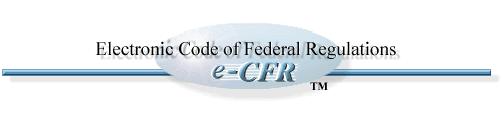Electronic Code of Federal Regulations logo